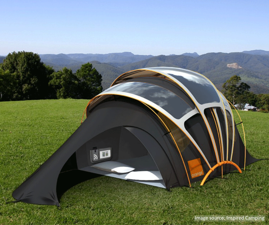 Solar tents top